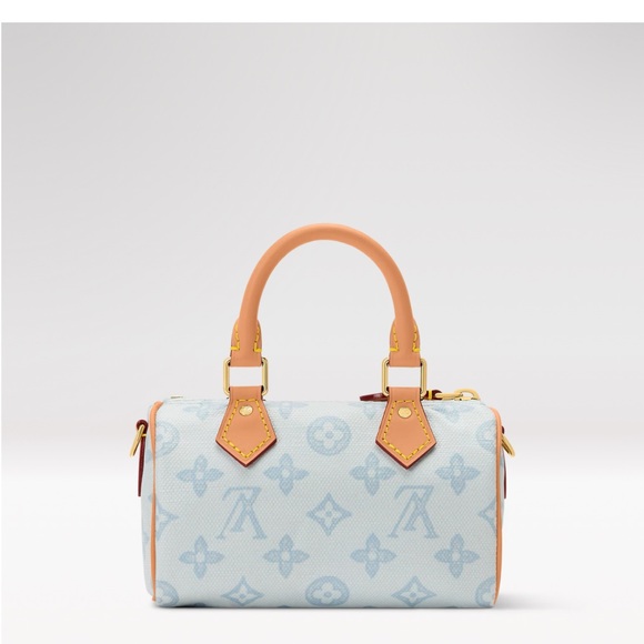 Louis Vuitton Handbags - Louis Vuitton Nano Speedy – 130 Years Monogram Baby Blue NWT!